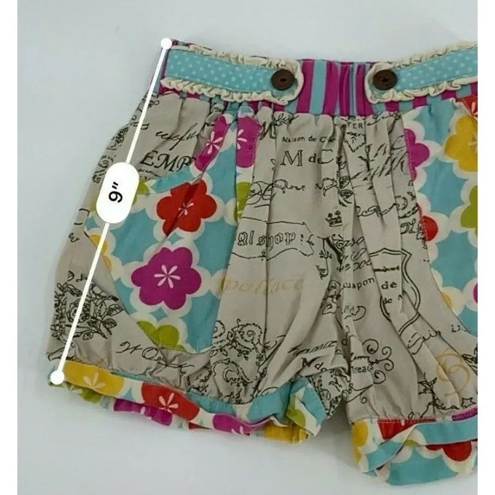 Mustard Pie Girls Shorts Floral Print Summer Casual No Size Tag
